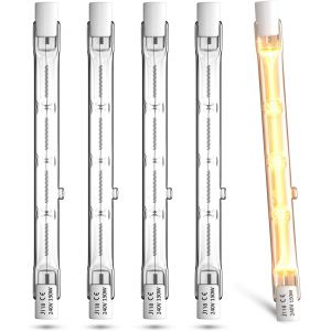 Kalanka-R7s Ampoule Halog&iquest;&iquest;Ne 118mm 150w, Dimmable Halog&iquest;&iquest;Ne R7s Blanc Chaud 2800k, J118 Ampoule Halogene Crayon 2100lm Pour L&iexcl;&macr;&iquest;&iquest;Clairage De Paysage,Travail, S&iquest;&iquest;Curit&iquest;&iquest;, Lampadaire, Lot De 5 - Neuf