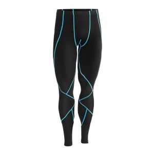 Pantalon De Sport Moulant Et Elastique Pour Homme, Ideal Pour Le Fitness, L'entrainement, La Gym, La Course A Pied (Rayures Bleues) (M) - Neuf