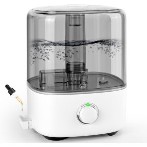CHECARZHN--NO1-Humidificateur D'Air Chambre 5L, Ultrasons 26Db Silencieux Humidificateurs D'Air Bébé Top-Fill Humidifier D'Air Pour Chambre Bureau, Enfants Et Plantes, Bpa Free,Arrêt Automatique - Neuf