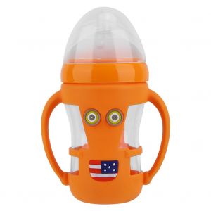 Biberon Avec Tetine En Silicone Resistant A L'usure (Jaune, 240 Ml) - Neuf