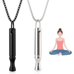 Kal-2 Pi&egrave;ces Collier De Respiration Contre L'anxi&eacute;t&eacute;, Collier De Respiration Consciente, Cha&icirc;nes Respiratoires Originales V2, Collier Anti Anxi&eacute;t&eacute;, Pour Homme Femme M&eacute;ditation Soulagement Stress - Neuf