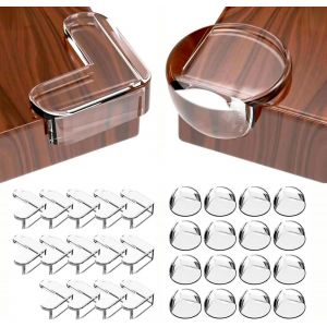 30 Coin De Protection En Silicone Avec Deux Formes Autocollant Résistant Aux Chocs Résistant Aux Rayures Protection De La Sécurité Des Enfants Coin De Table Protection Bebe - Neuf