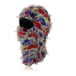 Cagoule Homme Effet Vieilli, Masque De Ski Int&eacute;gral, Bonnet, Masque D'hiver Chaud Et Coupe-Vent En Maille, Pour Hommes Et Femmes, Arc-En-Ciel - Neuf