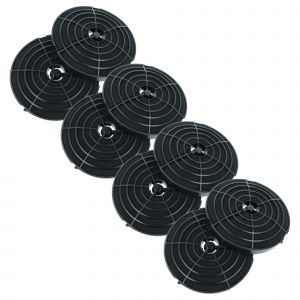 vhbw 8x Filtres &agrave; charbon actif compatible avec Ikea 702.446.55, 703.688.01, 60244627, 60244632, 70244655, 70281921 hotte aspirante - 17,8 cm - Neuf