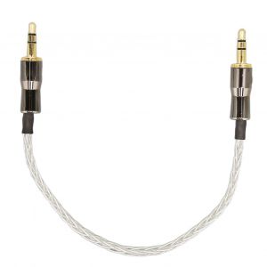 Cable adaptateur Preffair 3,5 mm vers 3,5 mm, 8 coeurs, plaque argent OCC, pour telephones, tablettes et ordinateurs - Neuf