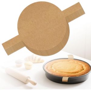 Letnerny-100pcs Papier Sulfurisé Cuisson, 20,2cm Feuilles De Papier Sulfurisé Rond Antiadhésif Cake Pan Liners Idéales Pour La Cuisson Pain Grillé Et Biscuits À La Banane (Marron) - Neuf