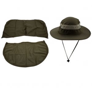 Casquette Militaire Detachable A Large Bord Pour La Chasse, La Peche, L'alpinisme Et Le Soleil (Vert Armee) - Neuf