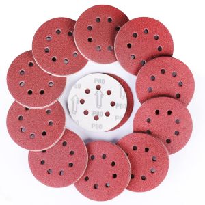 165 Pièces Rond Disques Abrasifs À Grain 40/60/80/120/150/240/320/400/600, 125 Mm Disque De Ponçage À 8 Trous De Différentes Tailles Papier Poncer Pour Ponceuse Excentrique - Neuf