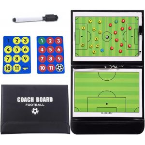Acdsgd-Tableau Football Tactique Entra&icirc;neur Board, Magn&eacute;tique Pliable Professional Tableau Tactique Pour Entra&icirc;neur Board Conseil D'entra&icirc;neur Formation Avec Magn&eacute;tique Marqueur Et Gomme Pour D&eacute;butant - Neuf