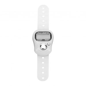 Compteur de doigts electrique avec ecran LCD reinitialisable a 5 chiffres pour la priere et la marche (blanc) - Neuf