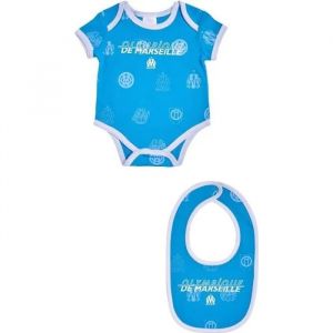 12 Mois - Body Bavoir B&eacute;b&eacute; Gar&ccedil;on Om - Collection Officielle Olympique De Marseille - Neuf