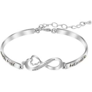 Bracelet Femme Argent 925 Infini,Bijoux Femme Cadeaux Pour Fête Des Mères Et Anniversaire,Infinity Bracelet Avec Coeur Et Cubic Zirconia - Neuf