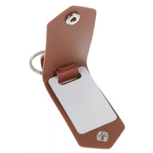 Sublimation Photo Keychain avec Pendentif C?ur et Tag en Cuir pour Hommes porte-monnaie Fourre-tout - Neuf