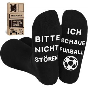 Jgd-Cadeau Homme P&egrave;re Chaussettes Dr&ocirc;les Id&eacute;e Cadeau Foot Homme Chaussettes Amusantes 39-46 Coton Chaussettes Fantaisie Cadeau D'anniversaire Les Fans Football - Neuf