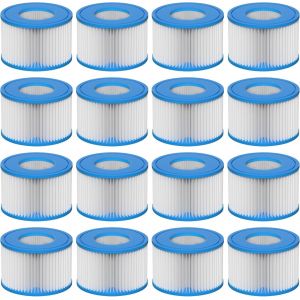 Lot de 16 cartouches filtrantes Spa VI pour Bestway Miami,Monaco Lay-Z-Spa,Vegas,Palm Springs,Flowclear-Remplace la cartouche d'origine 58323 - Neuf