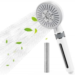 CHECARZHN--NO1-Pommeau De Douche Haute Pression Avec 5 Types De Jets, Pommeau De Douche Anti Calcaire Pommeau Douche Economie Deau Avec A Filtrant, Douche Belle Peau Douchette Douche Salle De Bain - Neuf