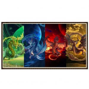 Hjlian Peinture Diamant A Faire Soi-Meme, Broderie En Strass, Decoration Coloree Pour La Maison (8714dragon) - Neuf