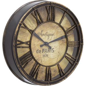 TZF-Horloge murale de 20 cm, effet vieilli, horloge ronde | Horloge murale de style vintage - Neuf