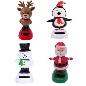 4Pack de Danse de Bonhomme de neige Jouet Solaire Dancing Santa Claus - Neuf