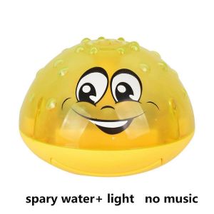 Jouets De Bain À Jet Pour Nourrissons De 6 À 12 Mois, Boule Rotative Pour Soulager L'ennui, Jouets Amusants, Cadeaux Pour Salle De Bain, Piscine, Bain Pour Le Temps, Rouge Avec Base-Jaune - Neuf