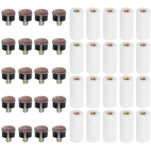 20 Ensembles De Pointes De Queue De Billard De Billard De 12 Mm Avec Embouts Kit De Remplacement &Agrave; Visser Pour Queue De Billard N - Neuf