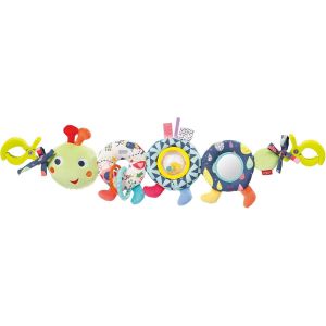 MDY-Chaîne d`Activités Mobile Chenille COLOR Friends - mobile avec adorable chenille - Jouet à suspendre de manière flexible - Jouet de poussette pour bébés et jeunes enfants dès 0+ mois - Neuf