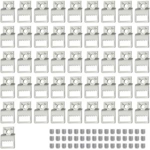 Crochets auto-adh&eacute;sifs transparents-20 Pi&egrave;ces Adhesif Accroche Tableau Sans Percer,pour Accroche Cadres Photo,Miroir(Tige filet&eacute;e de 7 mm) - Neuf