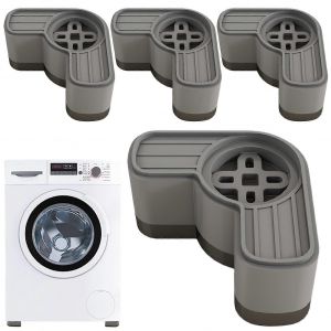 Patins anti-vibrations Antivion pour lave-linge, 4 x Socle pour lave-linge et seche-linge, robustes et stabilisateurs, hauteur reglable. - Neuf