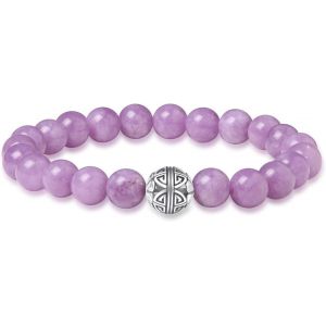 Eryi-Naturelles 8mm Pierres Bracelet Précieuses Deavec Cristal Bangle En Perles Avec Pendentif En Argent Sterling 925 Pendentif Double Bonheur - Neuf