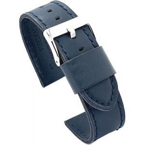 Kal-Bracelet Montre Microfibre Végane Plat U2013 Sans Cruauté U2013 Style Sport Casual U2013 Noir Marron Rouge Bleu Blanc U2013 Tailles 18mm 20mm 22mm 24mm 415 - Neuf
