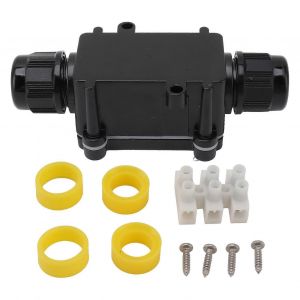 FSH711 Boîte de jonction Mini boîte électrique noire 2 voies IP68 Étanche PC Coque Boîte de projet d'installation facile - Neuf