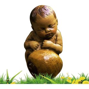 Figurine Jardin Bébé Endormi - Résine Escargot Table Terrasse - Ornement - Neuf