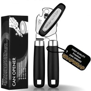 Un Ouvre-Bo&icirc;te Manuel, D'une Construction Robuste En Acier Inoxydable, Poign&eacute;e Soft Touch, Multi-Fonctionnel Facile De Tourner Le Bouton, Noir, Grande Ouverture Du Clapet - Neuf