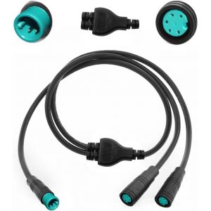 C&acirc;ble D'extension S&eacute;parateur En Y 5pin Ebike Femelle Et M&acirc;le 1t2 C&acirc;ble De V&eacute;lo &Eacute;lectrique Connecteur &Eacute;tanche 5pin Pour Lampes Ebike, Capteurs D'engrenages Et Freins - Neuf