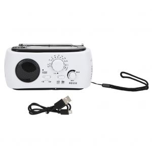 Lampe de poche radio solaire multifonction a manivelle ABS pour l'exterieur, ideale pour les secours d'urgence - Neuf