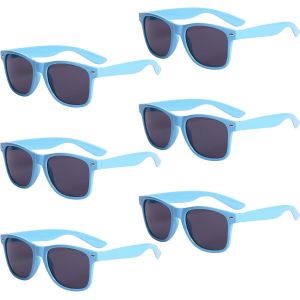 Lot De 6 Lunettes De Soleil Néon Pour Homme - Vintage - Lunettes De Soleil Colorées Cool Rétro Drôles - Fête Pour Hommes Et Femmes - Neuf