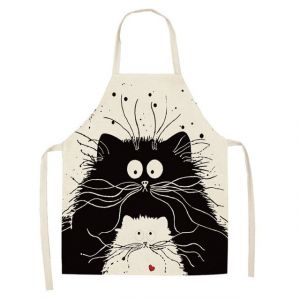 Delantal De Gato, Delantal De Cocina De Lino Para Barbacoa, Cocinar Y Pintar, Para Hombres Y Mujeres, Regalo Para Papá Y Mamá. - Neuf