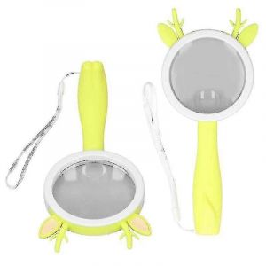 Verre Cerf Jaune Dessin Anim&eacute; Forme Lecture &Agrave; Main Loupe &Agrave; Main Anti-Chute Science - Neuf