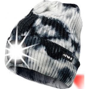 8led Bonnet Lumineux En Tricot, Capuchon De Lampe-Phare Rechargeable Usb Et Lampe De Signalisation &Eacute;tanche Ultra-Brillante Et Feu Clignotant Rouge - Neuf