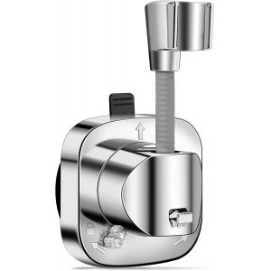 JGD-Support de pommeau de douche sans per&ccedil;age, rotatif &agrave; 360&deg;, avec ventouse, hauteur r&eacute;glable, pour douche &agrave; la pluie, douchette, baignoire, cabine de douche - Neuf