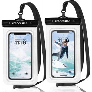 KALANKA-Pochette Etanche Smartphone IPX8 [Lot de 2], Sac Etanche, Pochette Telephone Etanche pour iPhone 14 13 12 Pro Max, 11, X, XS Max, XR, 8, 7, Samsung Galaxy S22/S21/S20, Huawei, up to 7.5 - Neuf