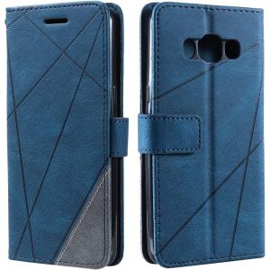 Kalanka-Coque Pour Galaxy J5 2016, Etui En Cuir Pu Portefeuille Housse Fermeture Magnétique Und Flip Pour Galaxy J5 2016, Avec Fermeture Magnétique, Bleu - Neuf