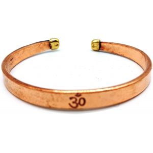 Eryi-Bracelet En Cuivre Fabriqué À La Main Avec Symbole Om Aum Avec Pochette À Bijoux - Neuf