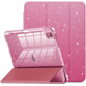 Kal-Étui À Paillettes Avec Dos Transparent, Porte-Crayon Pour Ipad Air 11"" M2 2024/M3 2025, Ipad Air 7e/6e/5e/4e Génération 2022/202011 - Neuf