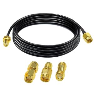 RG174 SMA Coax C&acirc;ble SMA M&acirc;le &agrave; SMA Femelle RF Cable Coaxial 9,8 pieds (3m) + 3 pcs Adaptateur SMA Radio Ham, Antenne 3G 4G LTE, &eacute;quipement SDR, ADS-B, GPS - Neuf