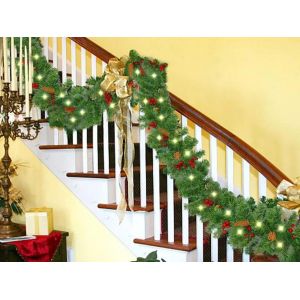 Guirlande de No&euml;l LED de 270 cm avec lumi&egrave;res blanc chaud pour la d&eacute;coration int&eacute;rieure - Neuf