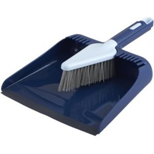 Loranka-Ensemble Pelle Et Brosse, Plastique, Vert Et Taupe, Taille M - Neuf