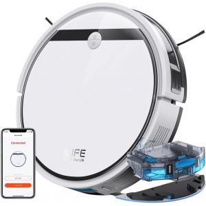 CHECARZHN--NO1-V3X Aspirateur Robotique Et Serpillère, Forte Aspiration, Nettoyage De À Rouleaux, Nettoyage Multi-Sols, Adapté Aux Poils D'Animaux, Wi-Fi Et Gh, Alexa, Auto Carpet Boost, Nettoie Jusqu'À - Neuf