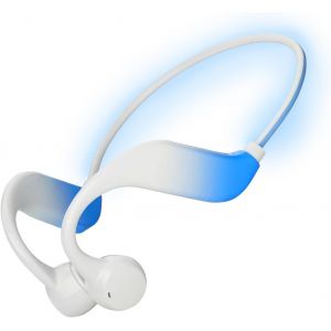 KALANKA-Casque Conduction Osseuse Bluetooth 5.4 avec M&eacute;moire MP3 32 Go, &Eacute;couteurs Sport &Eacute;tanches IPX5 Oreille Ouverte, Casque Osseux sans Fil avec Micro Int&eacute;gr&eacute; pour Course Fitness, Faisceau Lumineux - Neuf