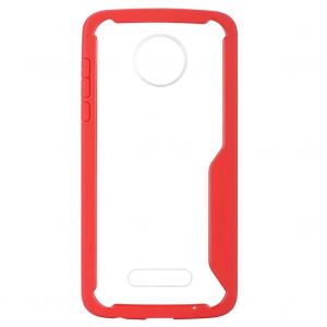 Housse De T&eacute;l&eacute;phone En Silicone Souple Transparent Antichoc Pour Motorola Z2 Play Super Light Red - Neuf